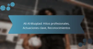 Ali Al-Muqdad: Hitos profesionales, Actuaciones clave, Reconocimientos