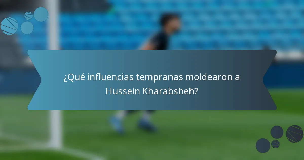 ¿Qué influencias tempranas moldearon a Hussein Kharabsheh?
